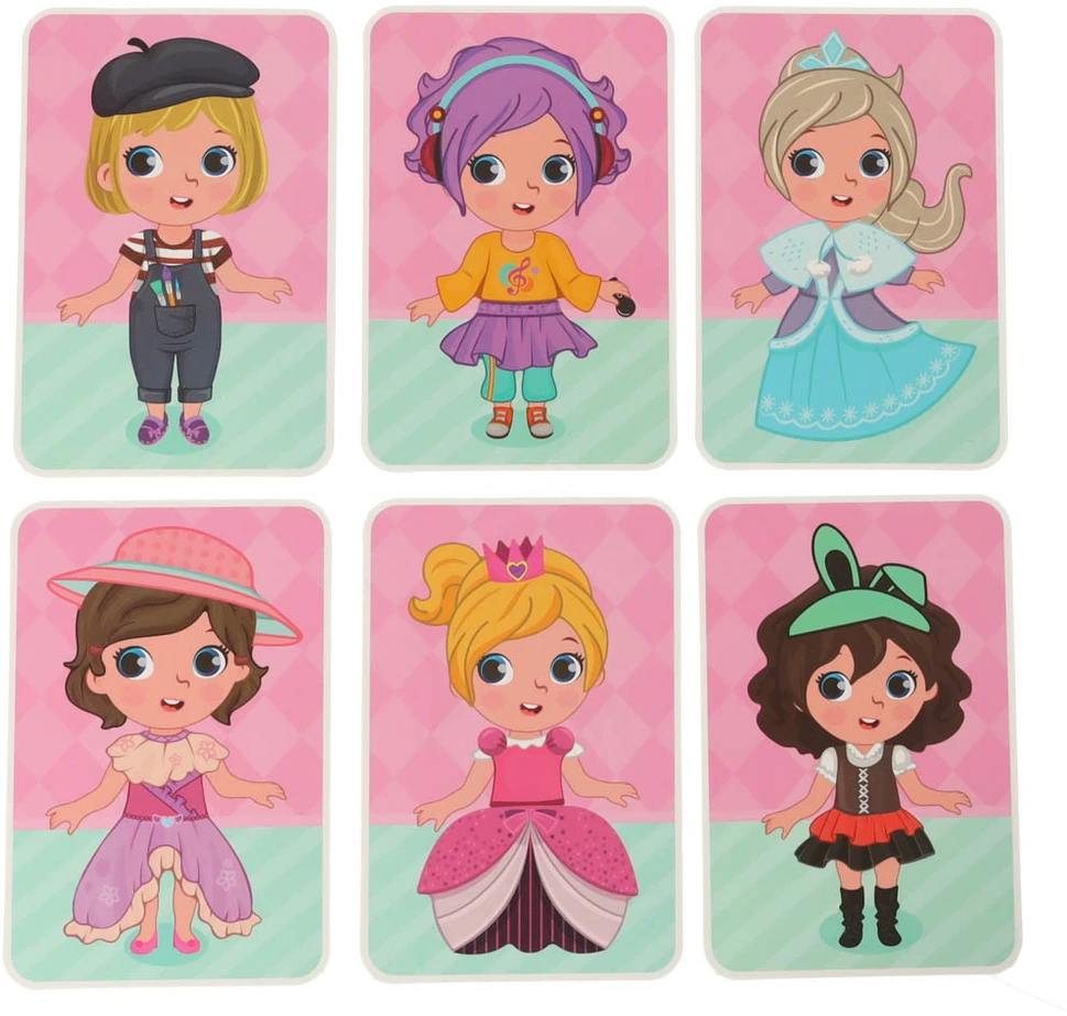 Ikonka Magnetinė dėlionė Dress up lėlė 51el.