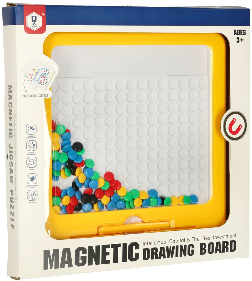 Ikonka Magnetinės montessori lentos taškai geltoni