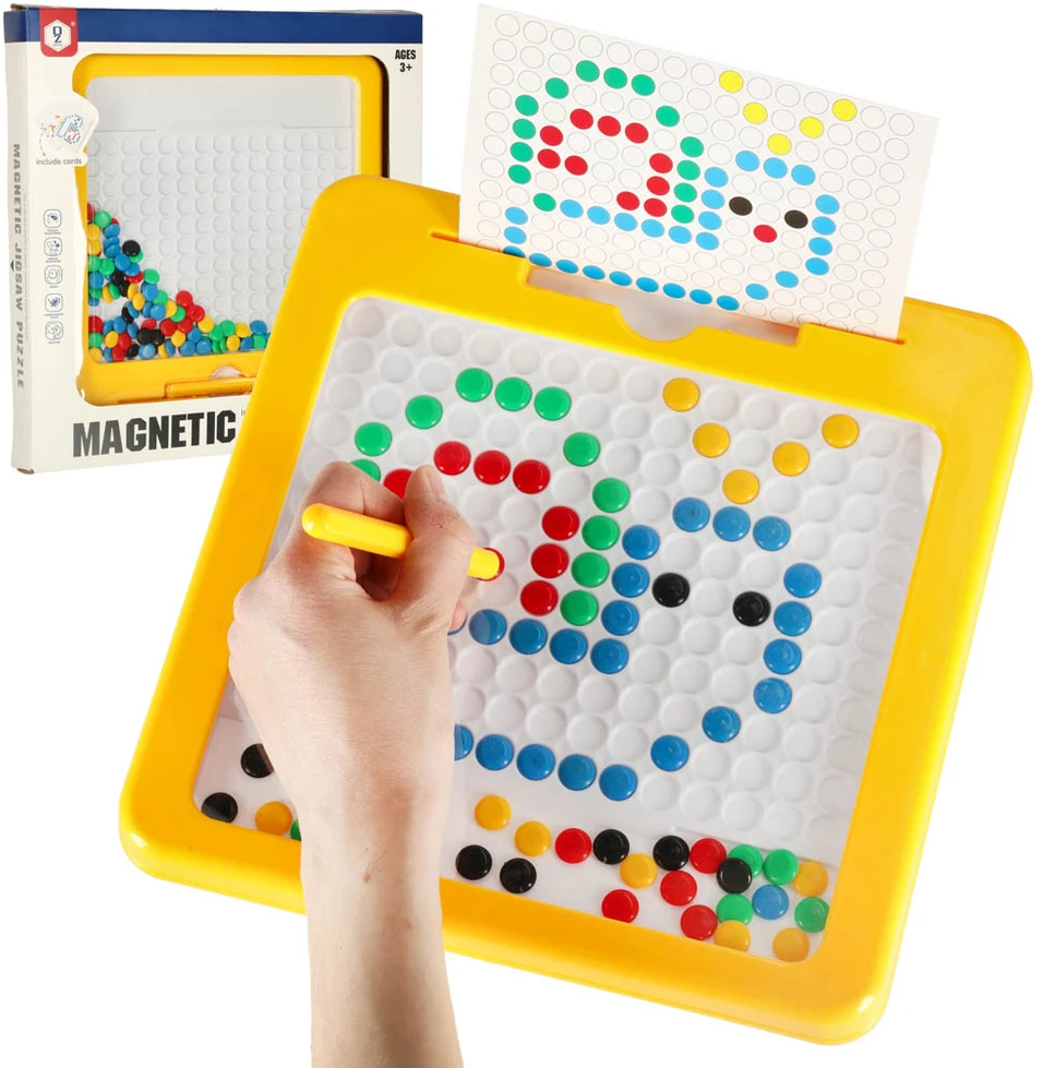 Ikonka Magnetinės montessori lentos taškai geltoni