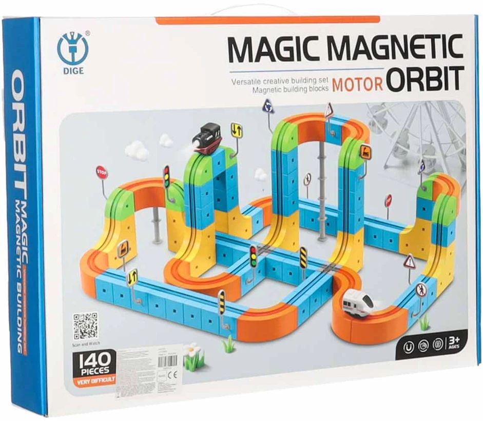 Ikonka Magnetinių kaladėlių rinkinys 140 vnt.