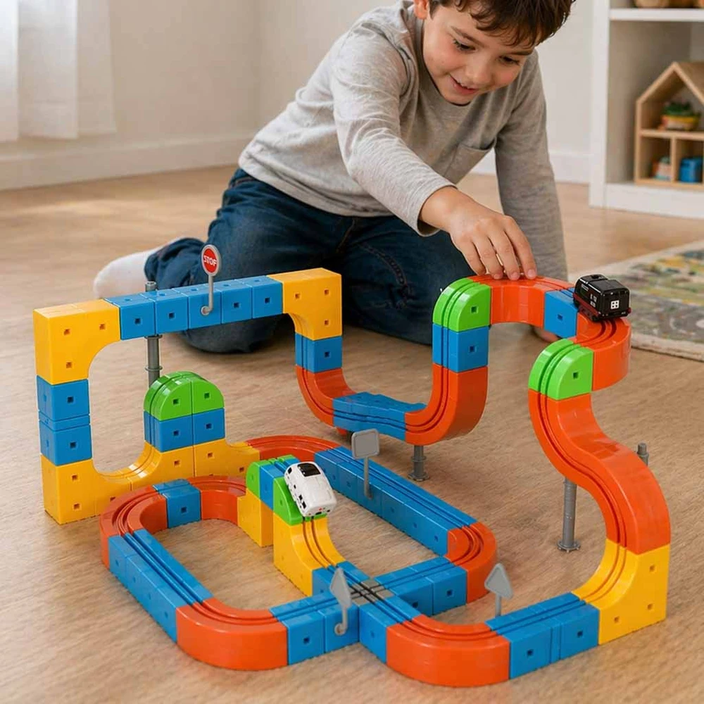 Ikonka Magnetinių kaladėlių rinkinys 140 vnt.