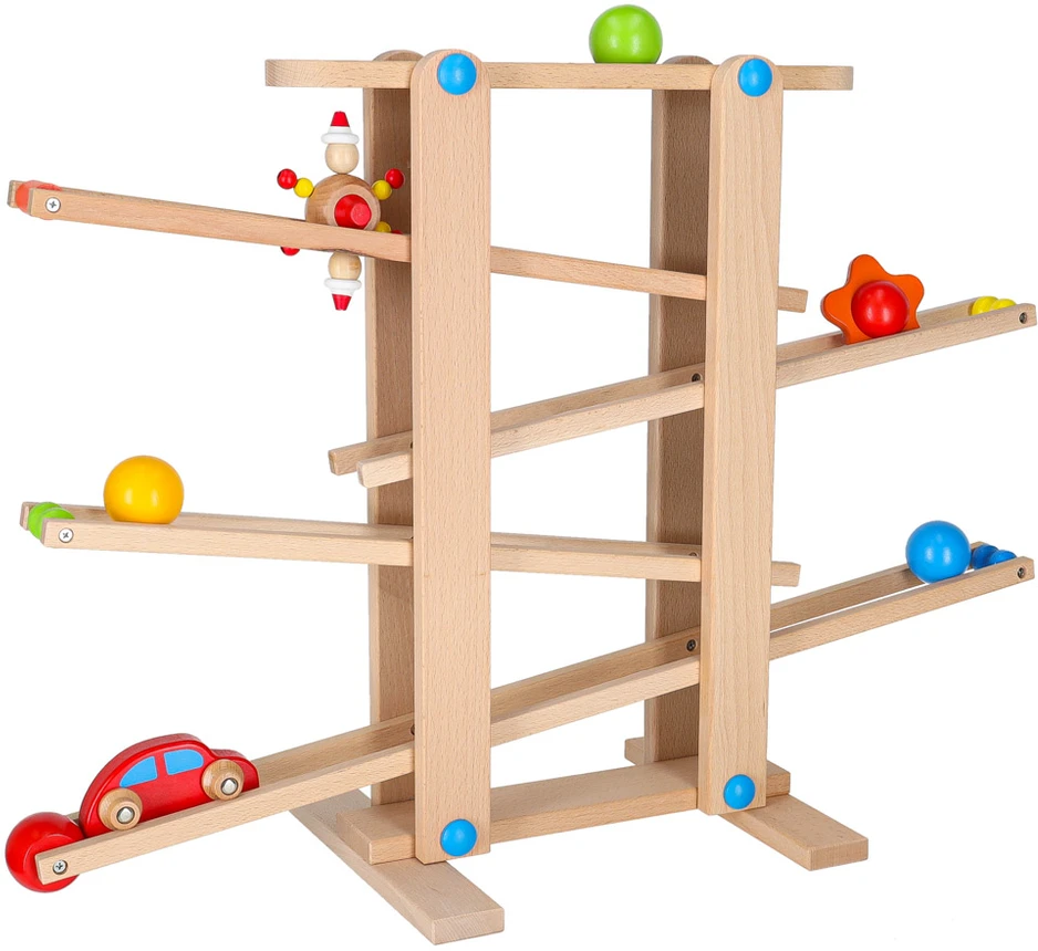 Ikonka Medinis Montessori kamuoliukų takas XXL