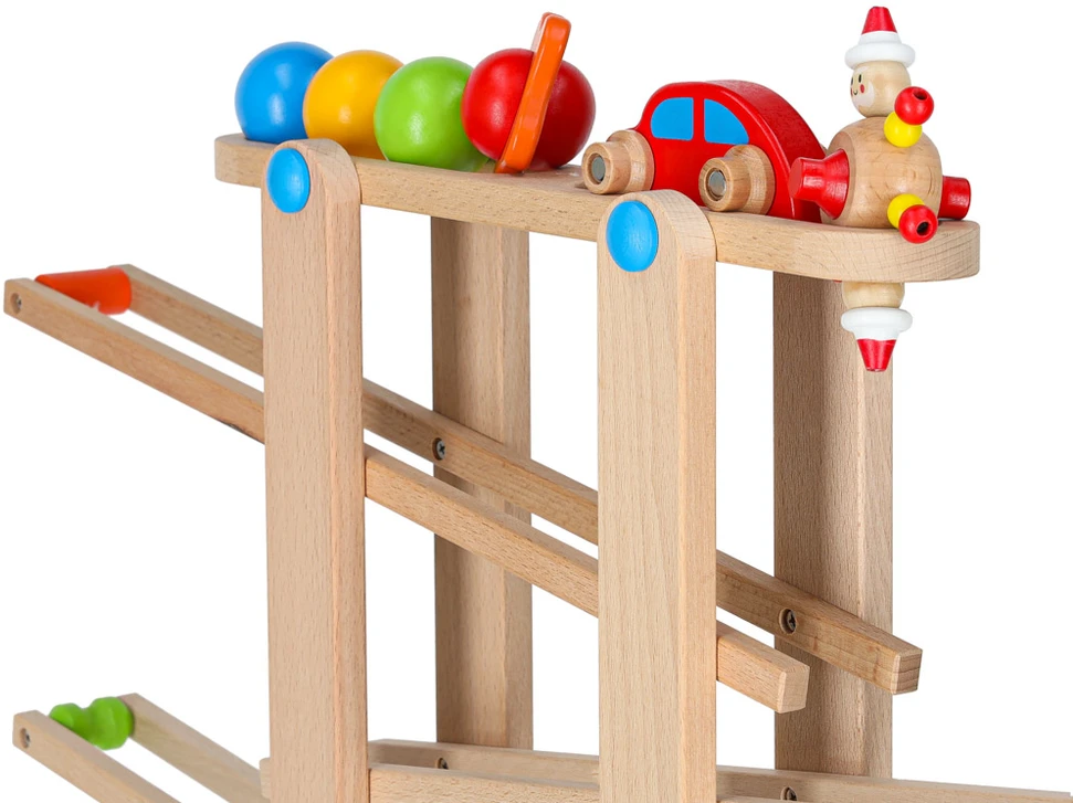 Ikonka Medinis Montessori kamuoliukų takas XXL