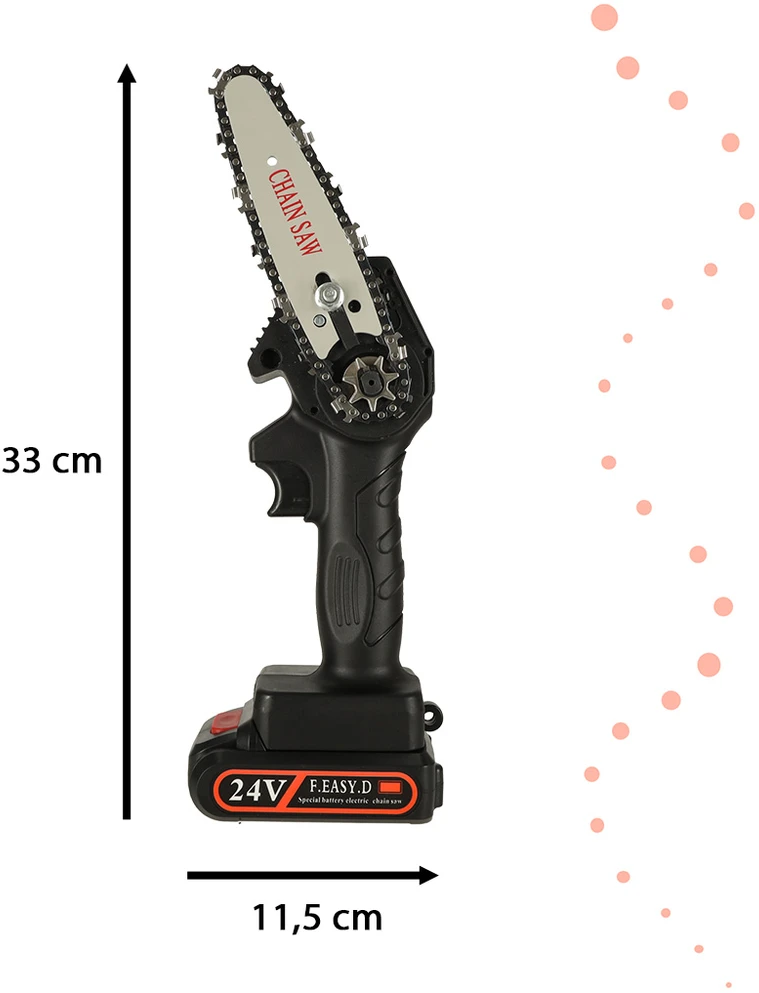 Ikonka Mini USB grandininis pjūklas dėkle