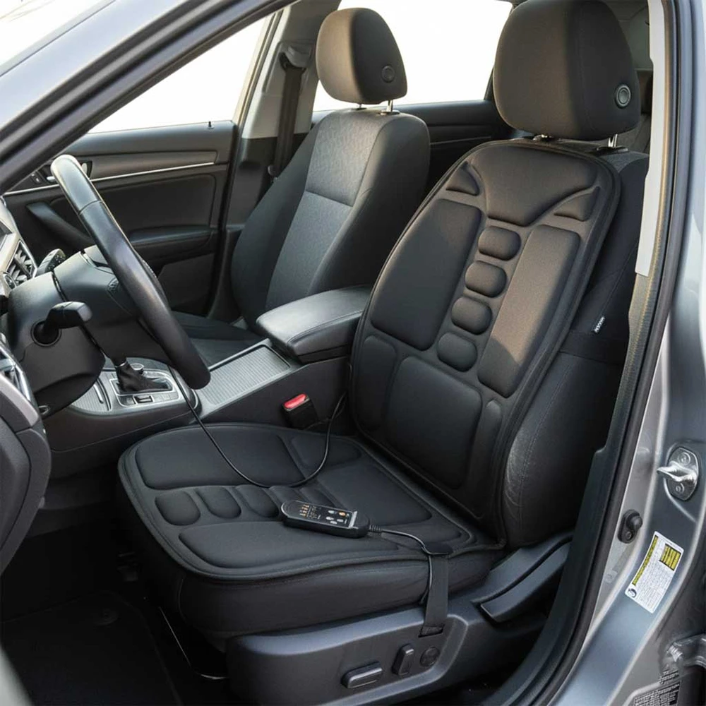 Ikonka Nugaros masažuoklis šildomasis masažinis kilimėlis automobilio sėdynei