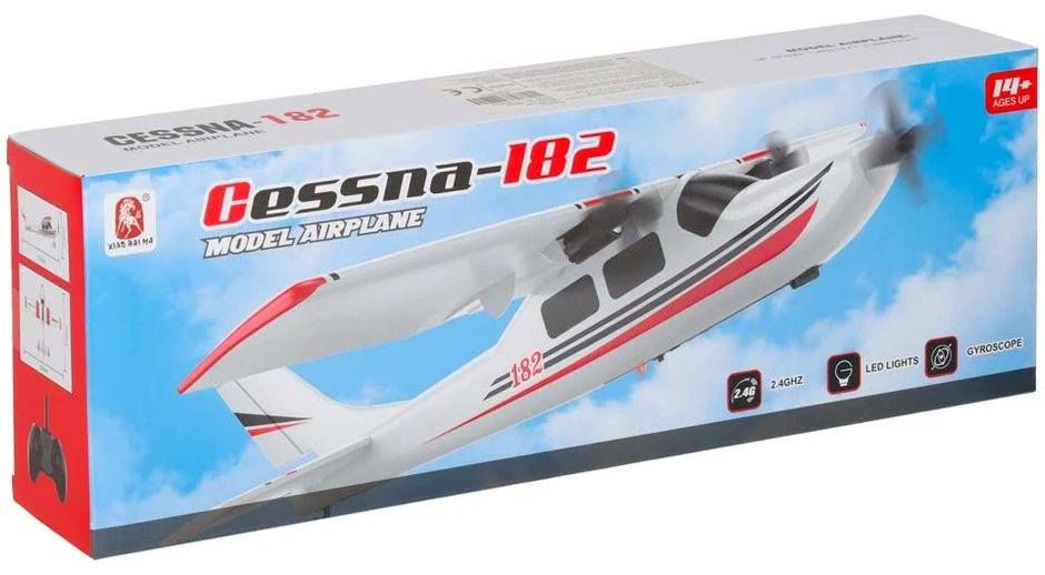 Ikonka Nuotoliniu būdu valdomas Cessna 182 sklandytuvas aerobatas 2,4 GHz orlaivis