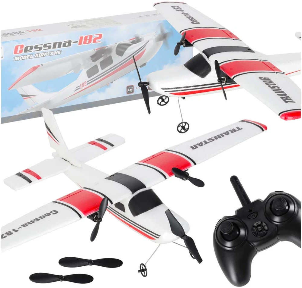 Ikonka Nuotoliniu būdu valdomas Cessna 182 sklandytuvas aerobatas 2,4 GHz orlaivis