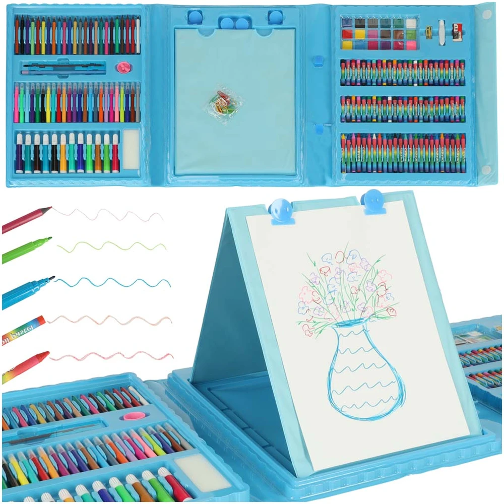 Generic Plastikinis tapybos rinkinys dėkle 208el. mėlyna