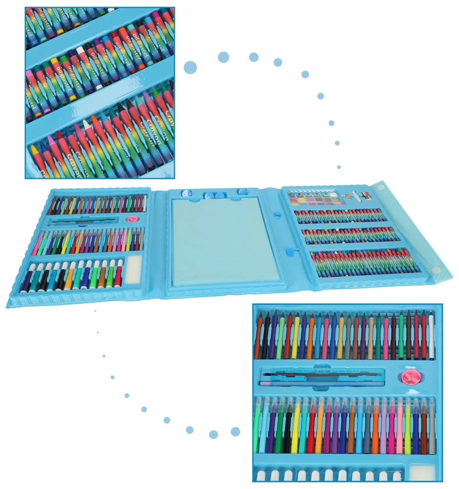 Generic Plastikinis tapybos rinkinys dėkle 208el. mėlyna