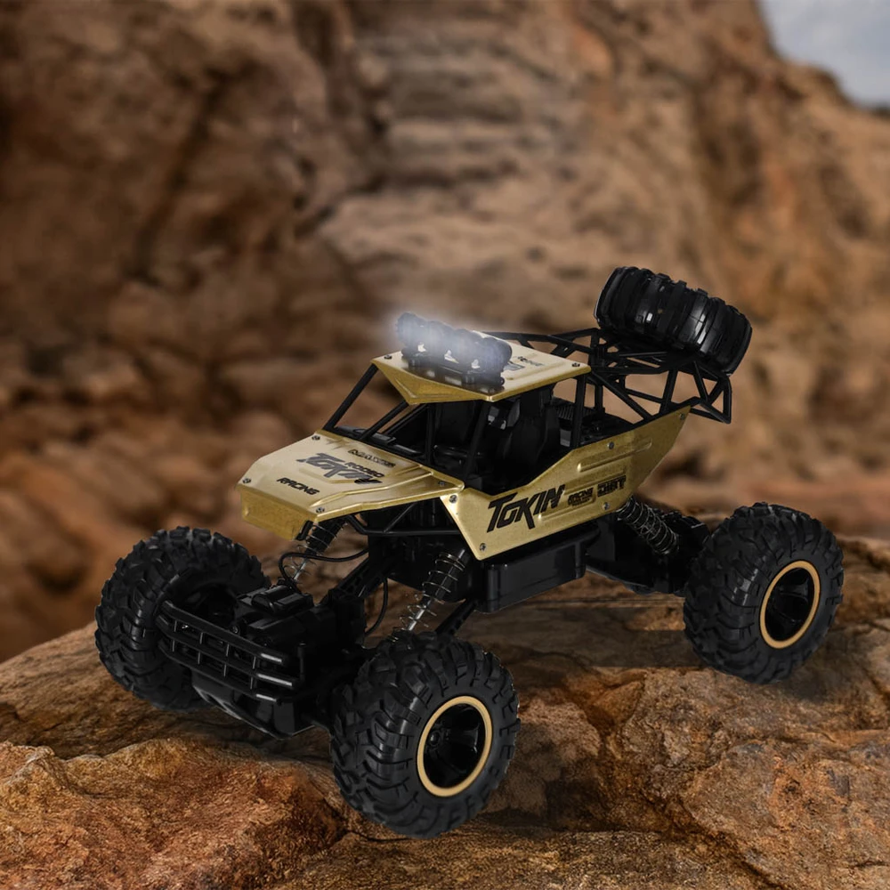 Ikonka RC automobilis Rock Crawler 1:12 4WD METAL aukso spalvos