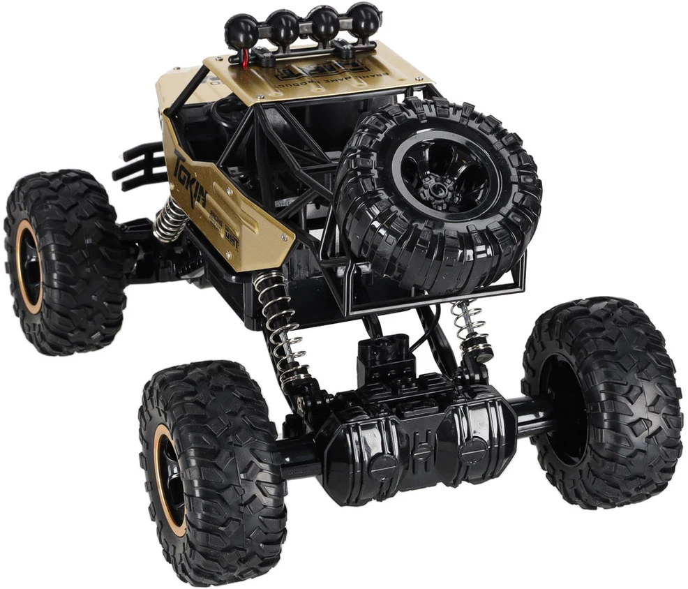 Ikonka RC automobilis Rock Crawler 1:12 4WD METAL aukso spalvos