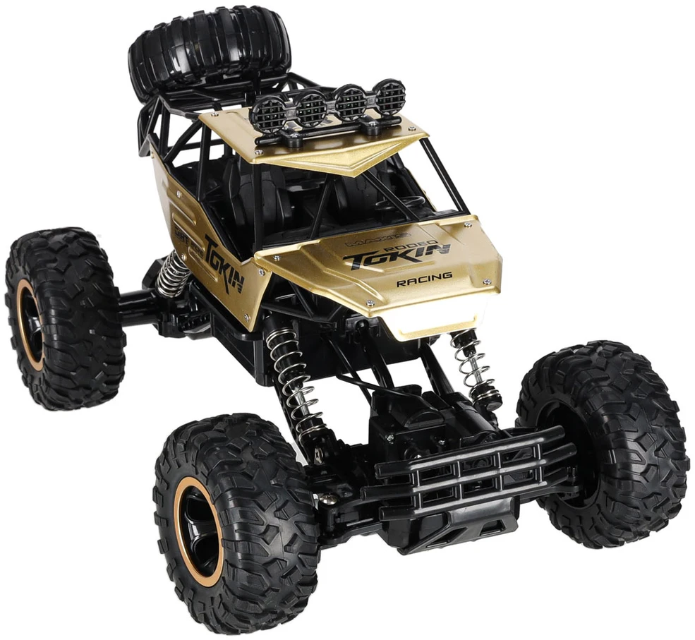 Ikonka RC automobilis Rock Crawler 1:12 4WD METAL aukso spalvos