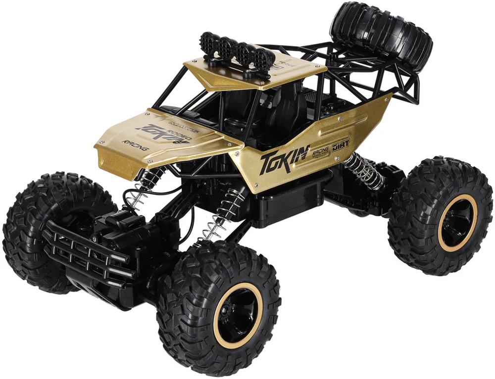 Ikonka RC automobilis Rock Crawler 1:12 4WD METAL aukso spalvos
