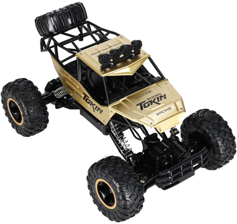 Ikonka RC automobilis Rock Crawler 1:12 4WD METAL aukso spalvos