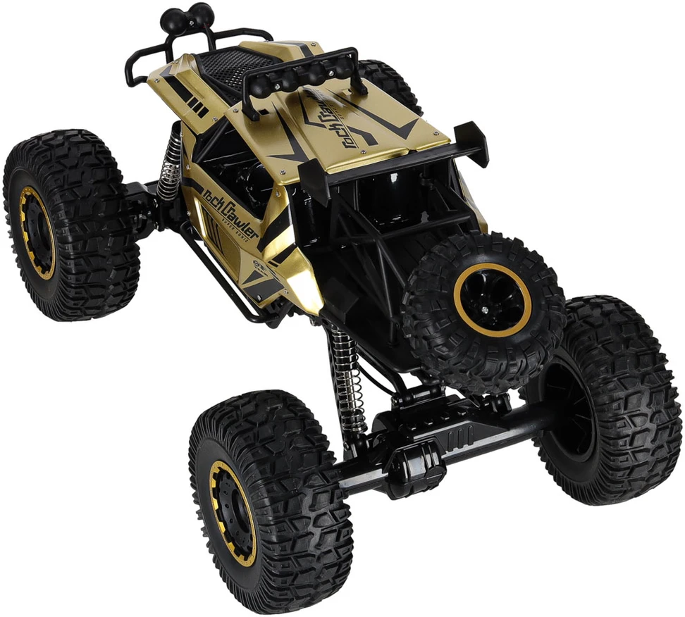Ikonka RC automobilis Rock Crawler 2.4GHz 1:8 51cm aukso spalvos