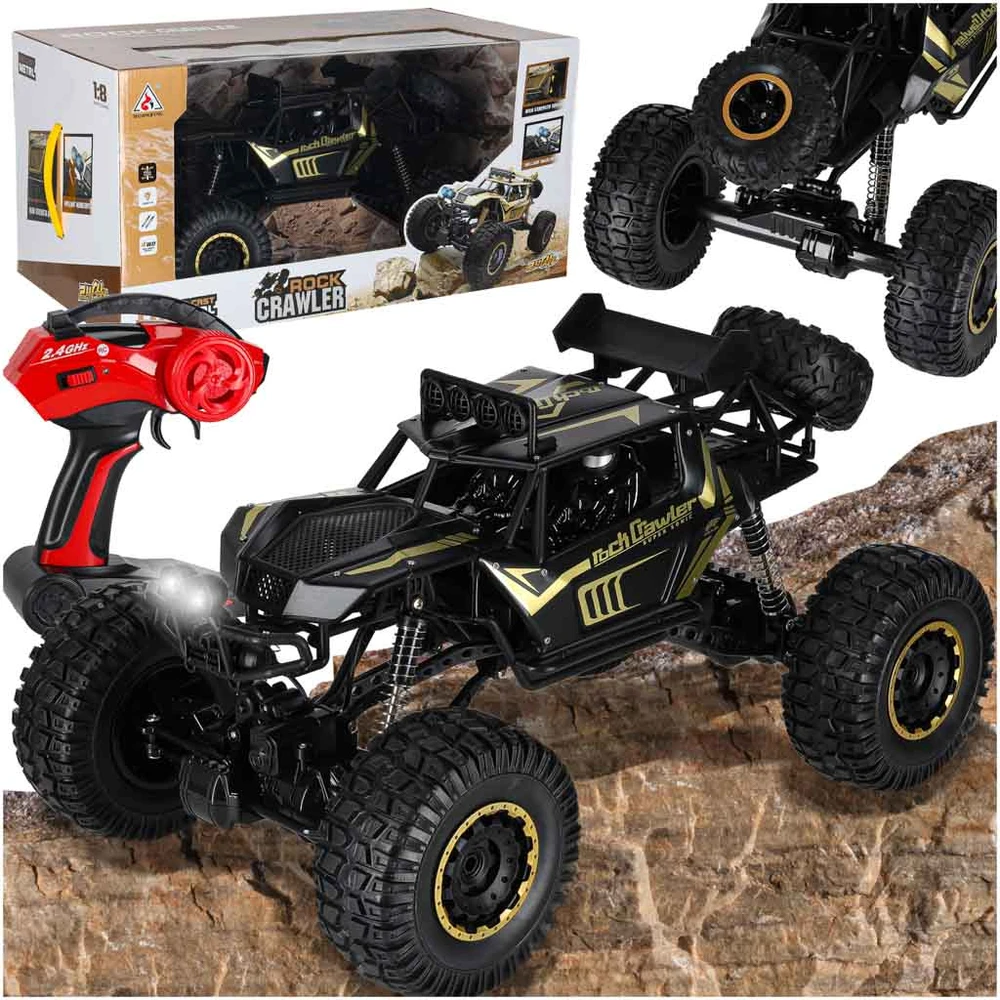 Ikonka RC automobilis Rock Crawler 2.4GHz 1:8 51cm juodas