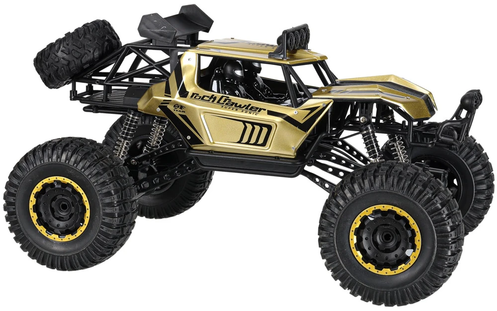 Ikonka RC automobilis Rock Crawler 2.4GHz 1:8 51cm aukso spalvos