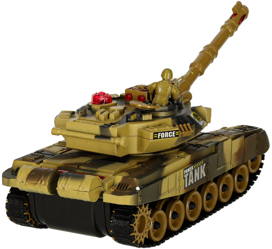 Ikonka RC karo tankas 9993 2,4 GHz dykumos tankas