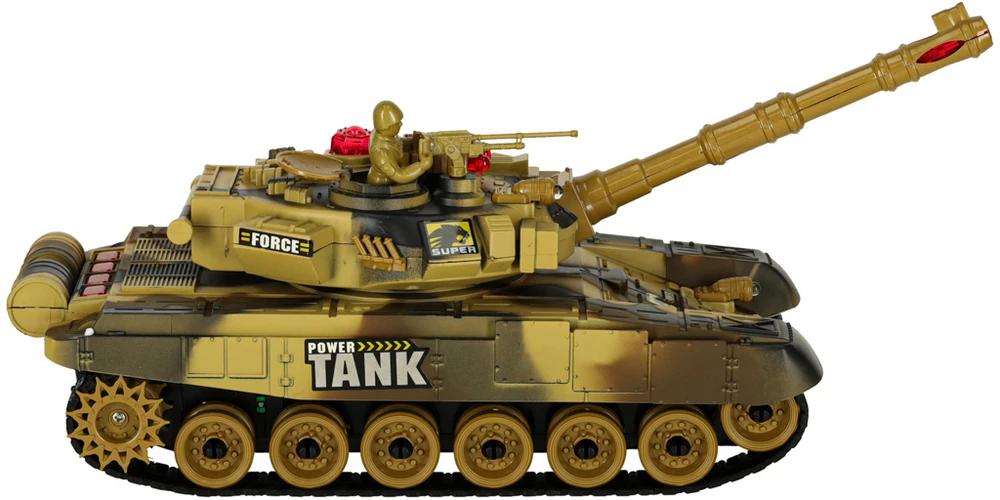 Ikonka RC karo tankas 9993 2,4 GHz dykumos tankas