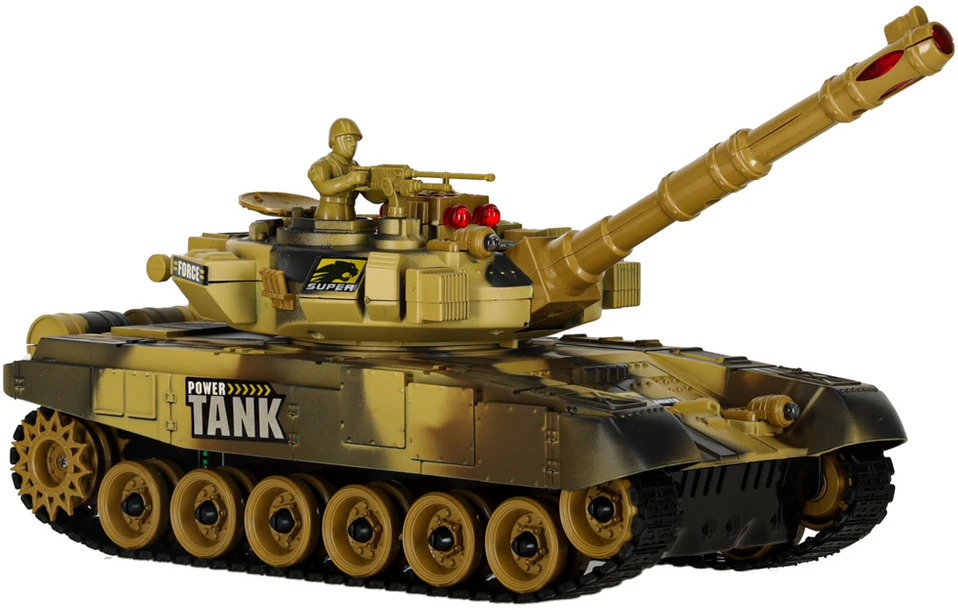 Ikonka RC karo tankas 9993 2,4 GHz dykumos tankas