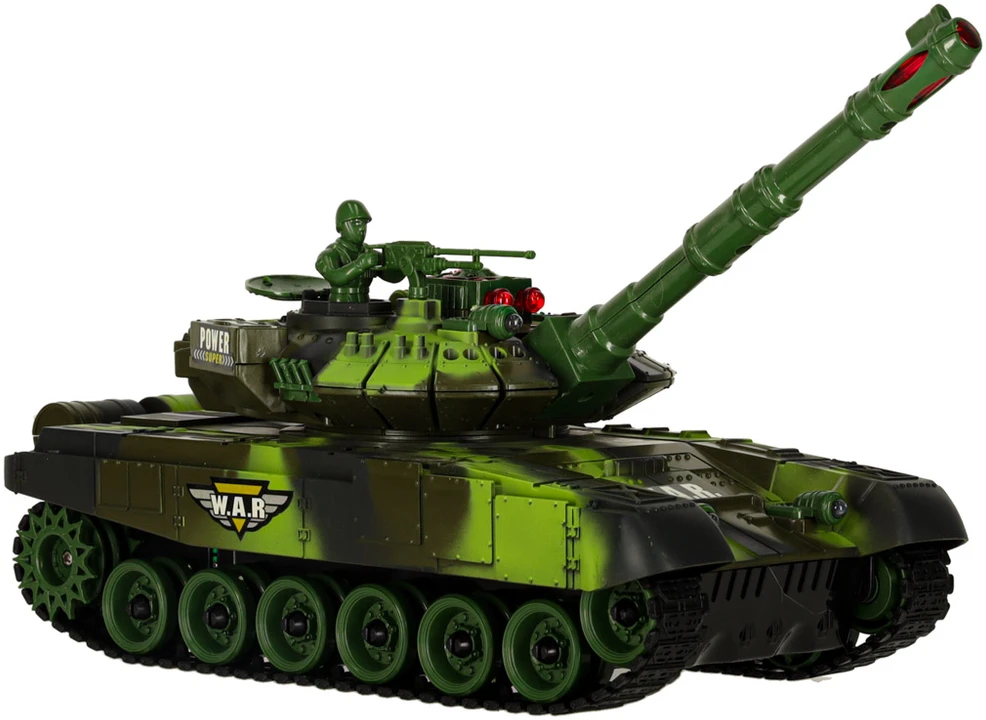 Ikonka RC karo tankas 9993 2,4 GHz miško kamufliažas