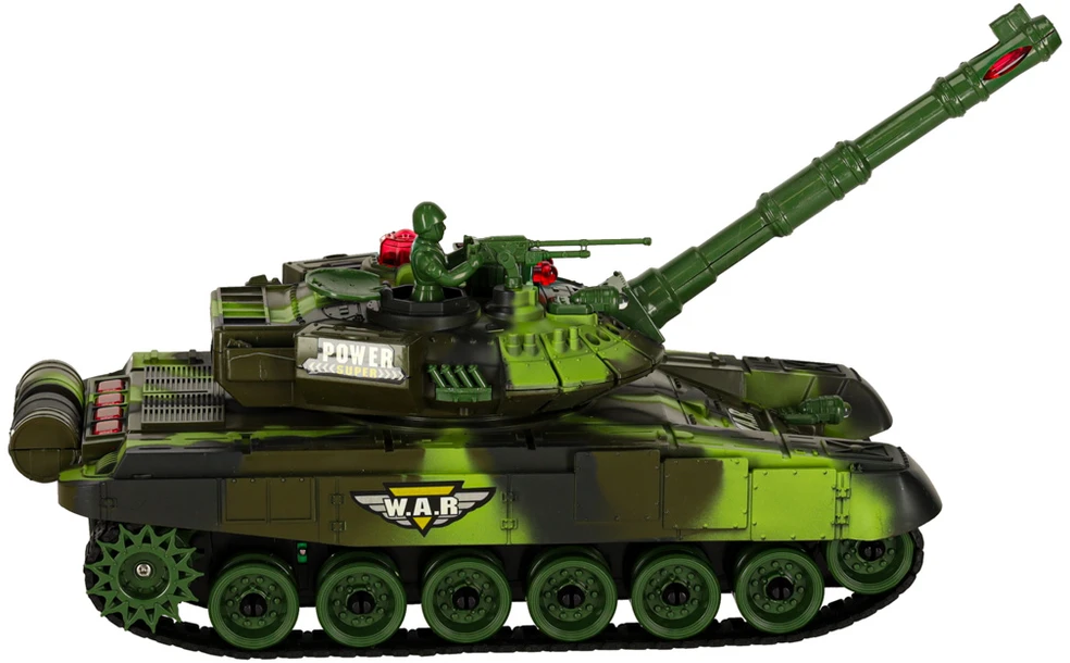 Ikonka RC karo tankas 9993 2,4 GHz miško kamufliažas