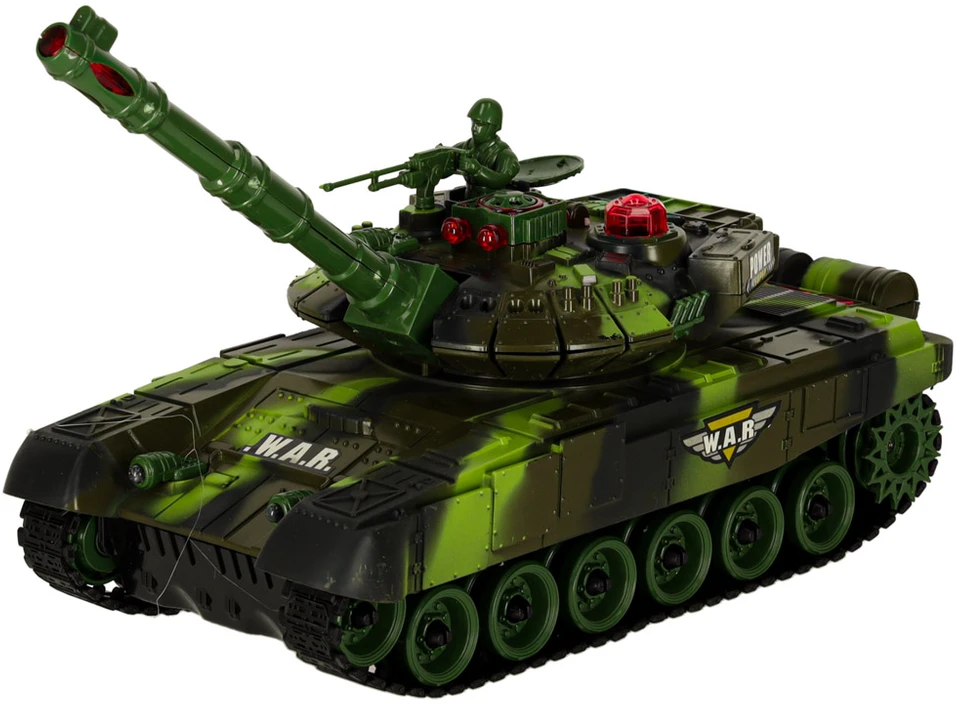 Ikonka RC karo tankas 9993 2,4 GHz miško kamufliažas