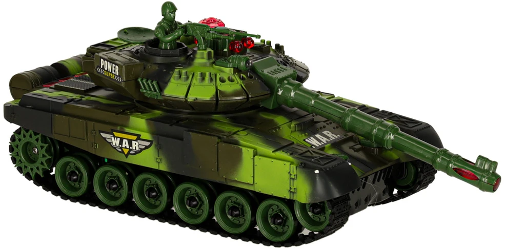 Ikonka RC karo tankas 9993 2,4 GHz miško kamufliažas