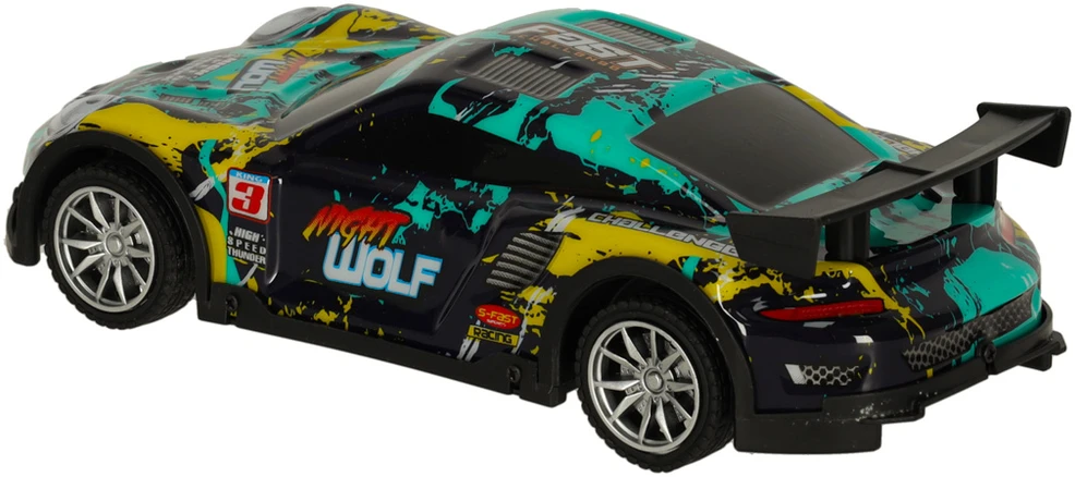 Ikonka RC sportinis automobilis mėlynos ir žalios spalvos
