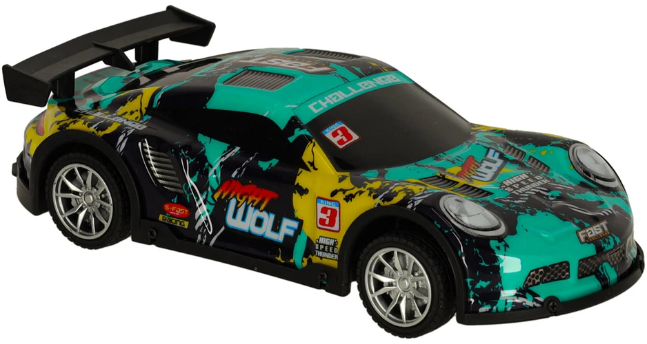 Ikonka RC sportinis automobilis mėlynos ir žalios spalvos