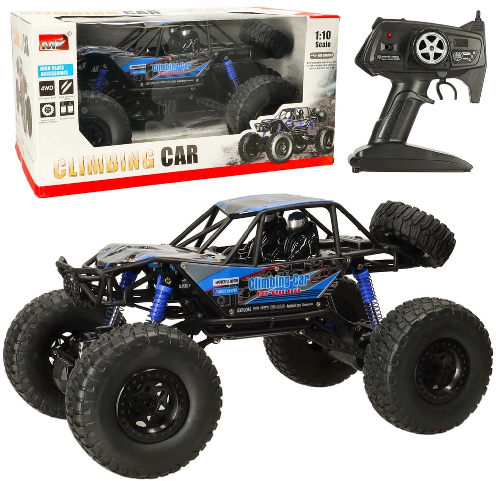 Ikonka RC vikšrinis laipiojimo automobilis 1:10 4WD 48cm mėlynos spalvos