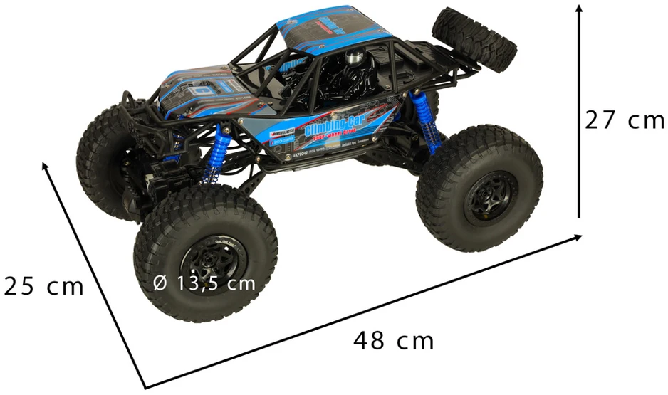 Ikonka RC vikšrinis laipiojimo automobilis 1:10 4WD 48cm mėlynos spalvos