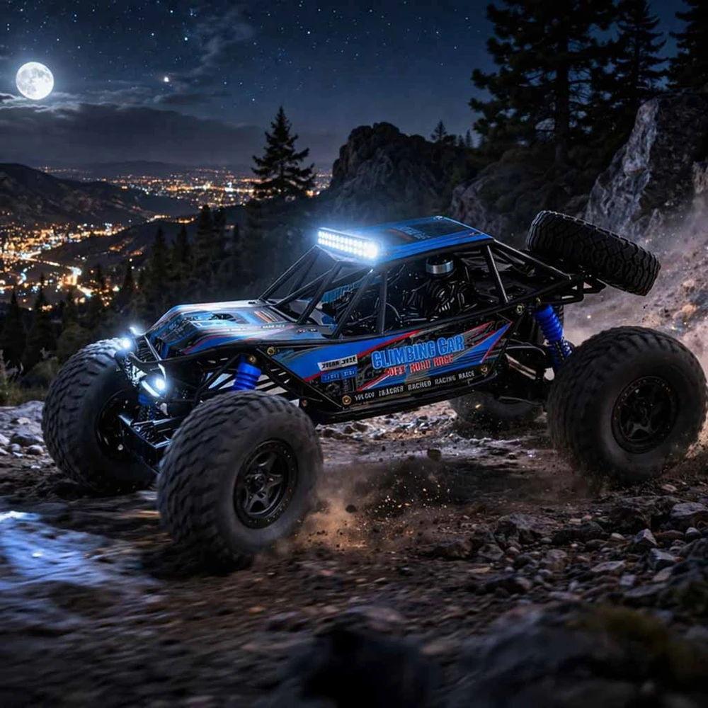 Ikonka RC vikšrinis laipiojimo automobilis 1:10 4WD 48cm mėlynos spalvos