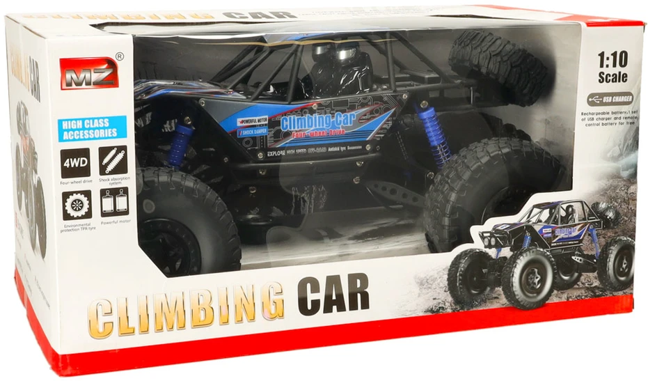 Ikonka RC vikšrinis laipiojimo automobilis 1:10 4WD 48cm mėlynos spalvos