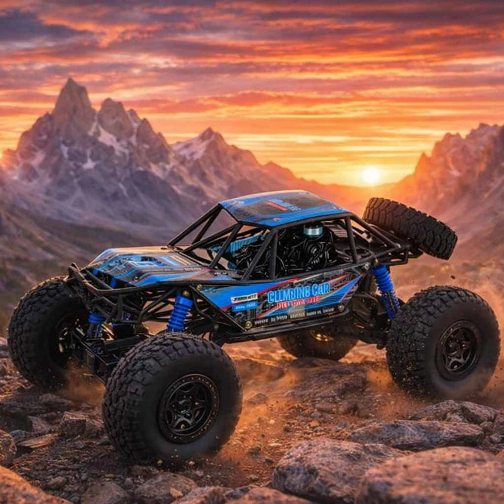 Ikonka RC vikšrinis laipiojimo automobilis 1:10 4WD 48cm mėlynos spalvos