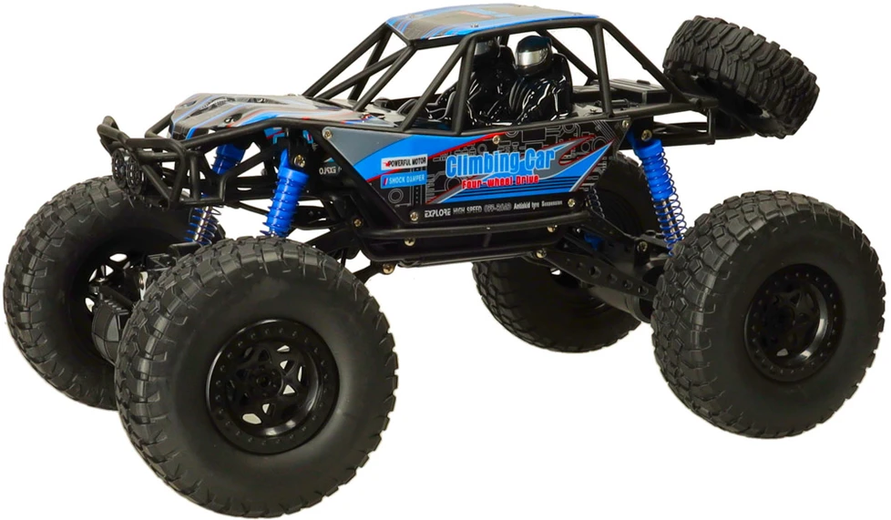 Ikonka RC vikšrinis laipiojimo automobilis 1:10 4WD 48cm mėlynos spalvos