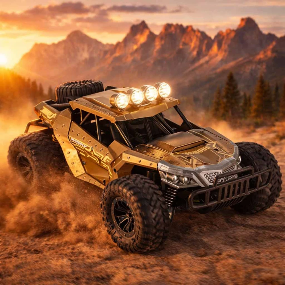Ikonka RC visureigis drifto automobilis 20 km/h rudas