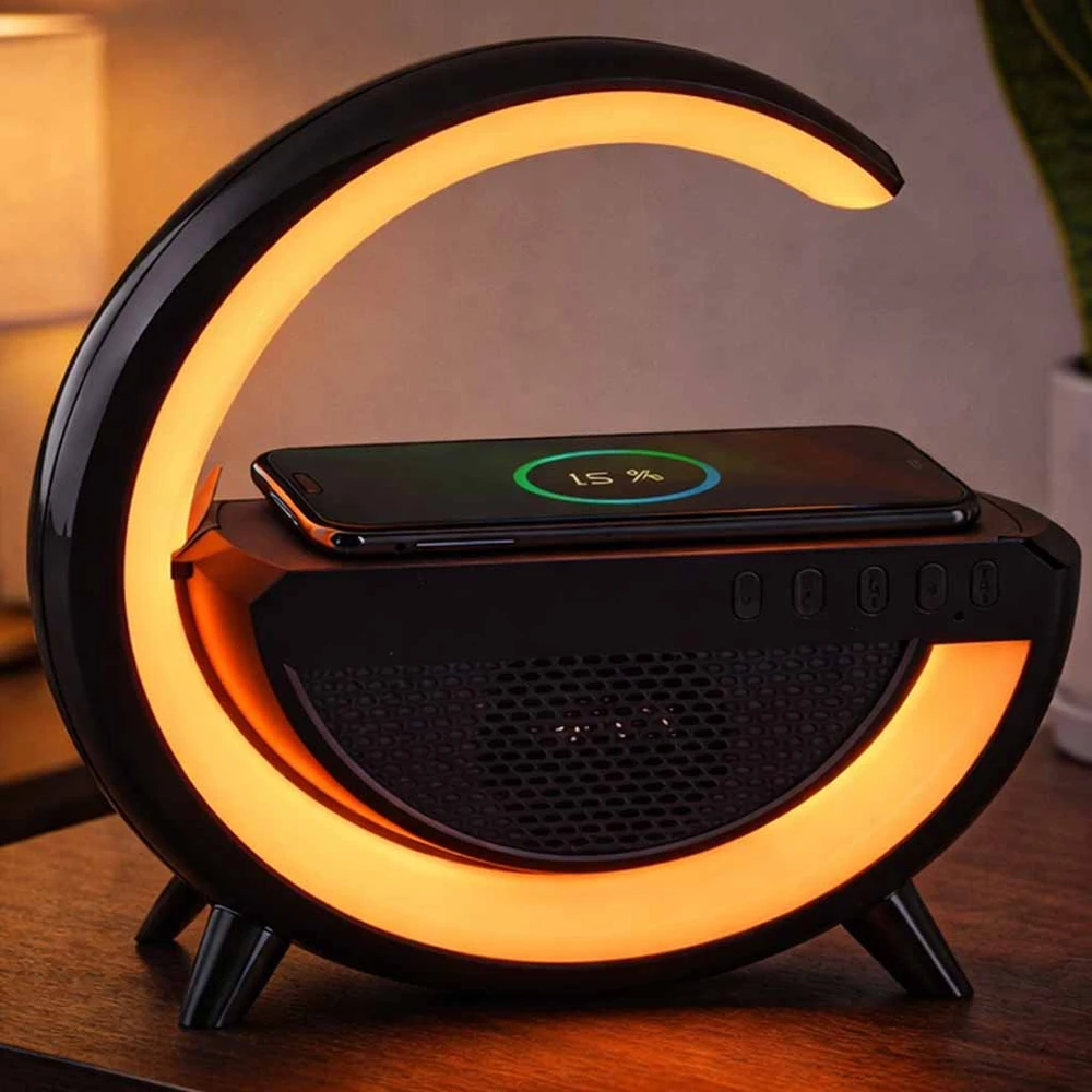 Ikonka RGB LED įkrovimo šviesos indukcinis radijas