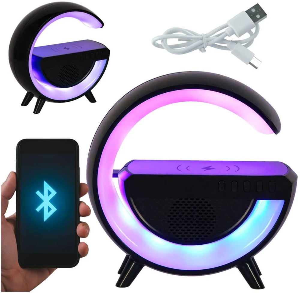 Ikonka RGB LED įkrovimo šviesos indukcinis radijas