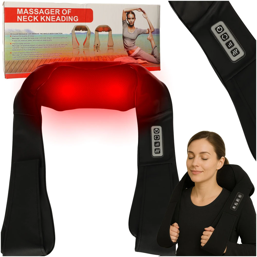 Ikonka Shiatsu kaklo kaklo nugaros šildanti masažinė apykaklė