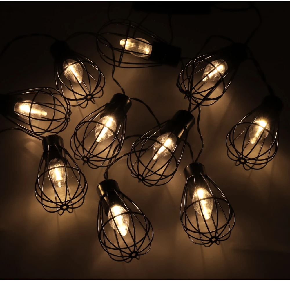 Ikonka Sodo žibintai saulės lempučių girlianda palėpėje 10LED