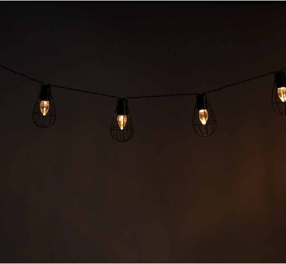 Ikonka Sodo žibintai saulės lempučių girlianda palėpėje 10LED