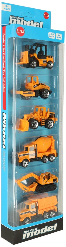 Ikonka Statybinės technikos automobilių komplektas 6 vnt