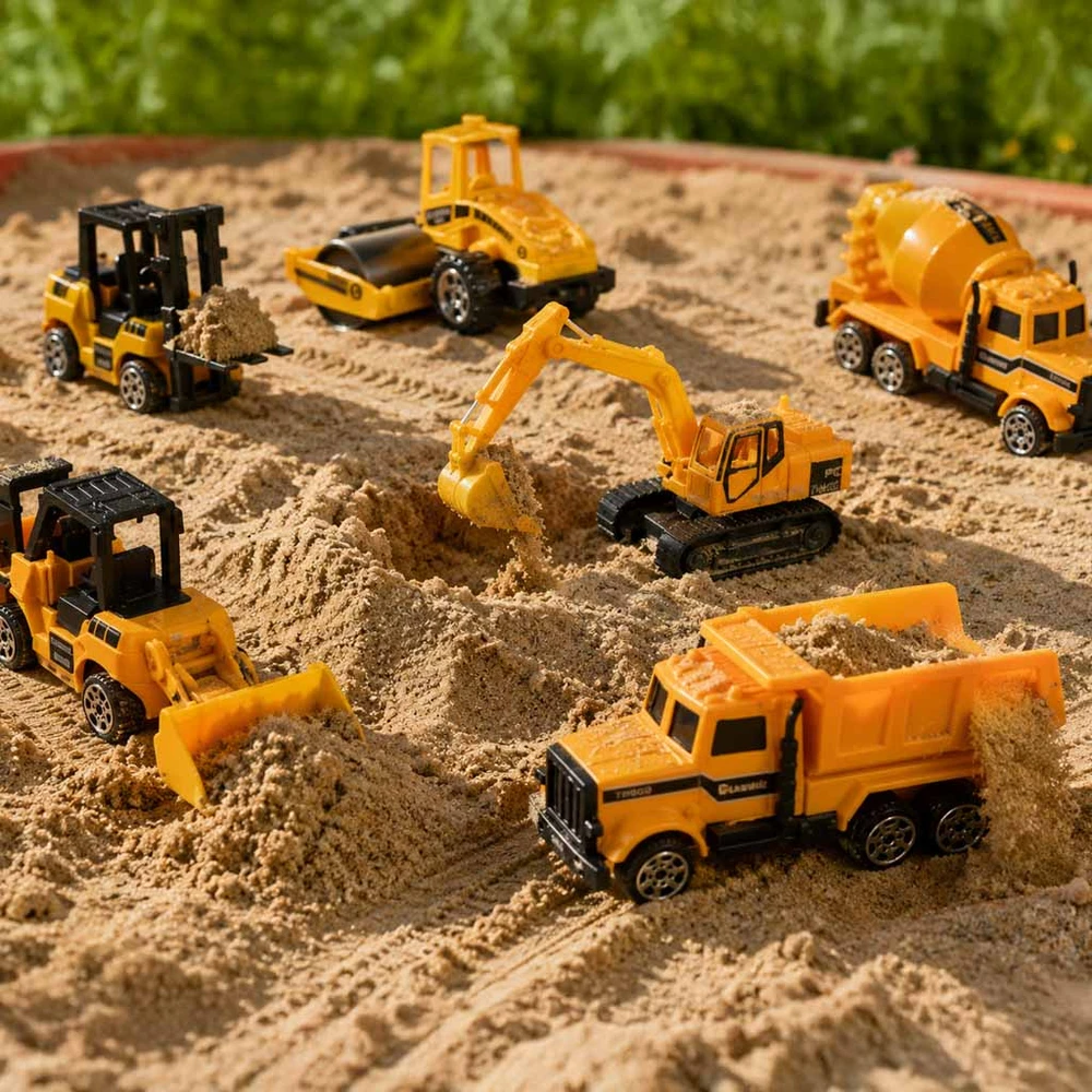 Ikonka Statybinės technikos automobilių komplektas 6 vnt