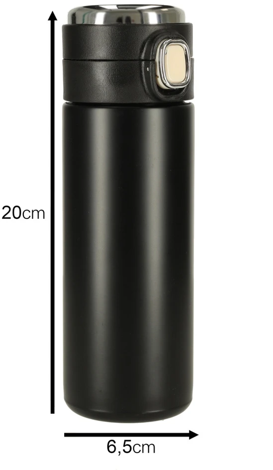 Termo puodelis - termosas 420ML su LED temperatūros indikatoriumi, juodas