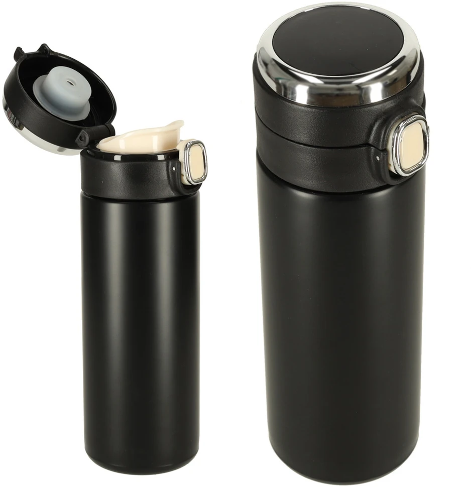 Termo puodelis - termosas 420ML su LED temperatūros indikatoriumi, juodas