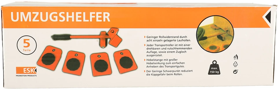 Ikonka Transportavimo ritinėliai baldų pervežimo rinkinys 5in1
