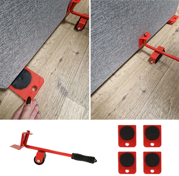 Ikonka Transportavimo ritinėliai baldų pervežimo rinkinys 5in1