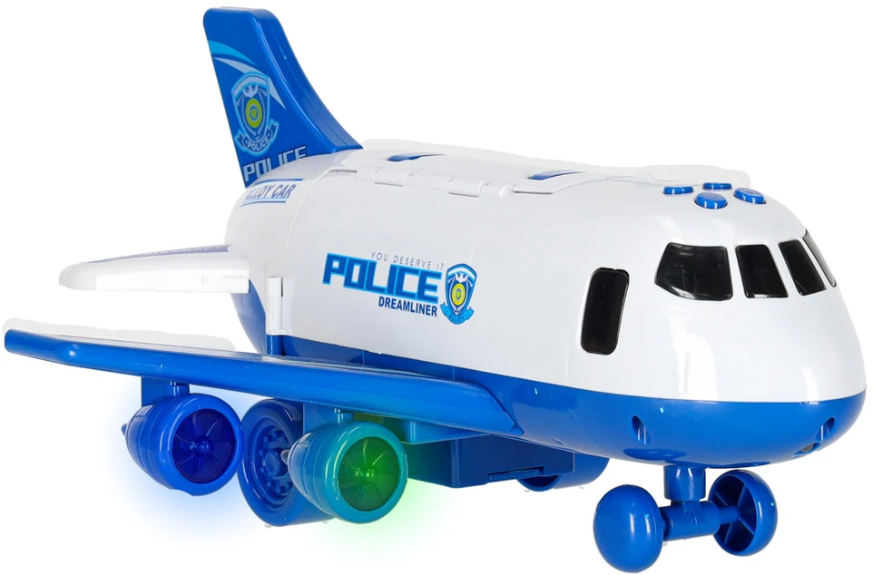 Ikonka Transporterio lėktuvas + 3 policijos automobiliai