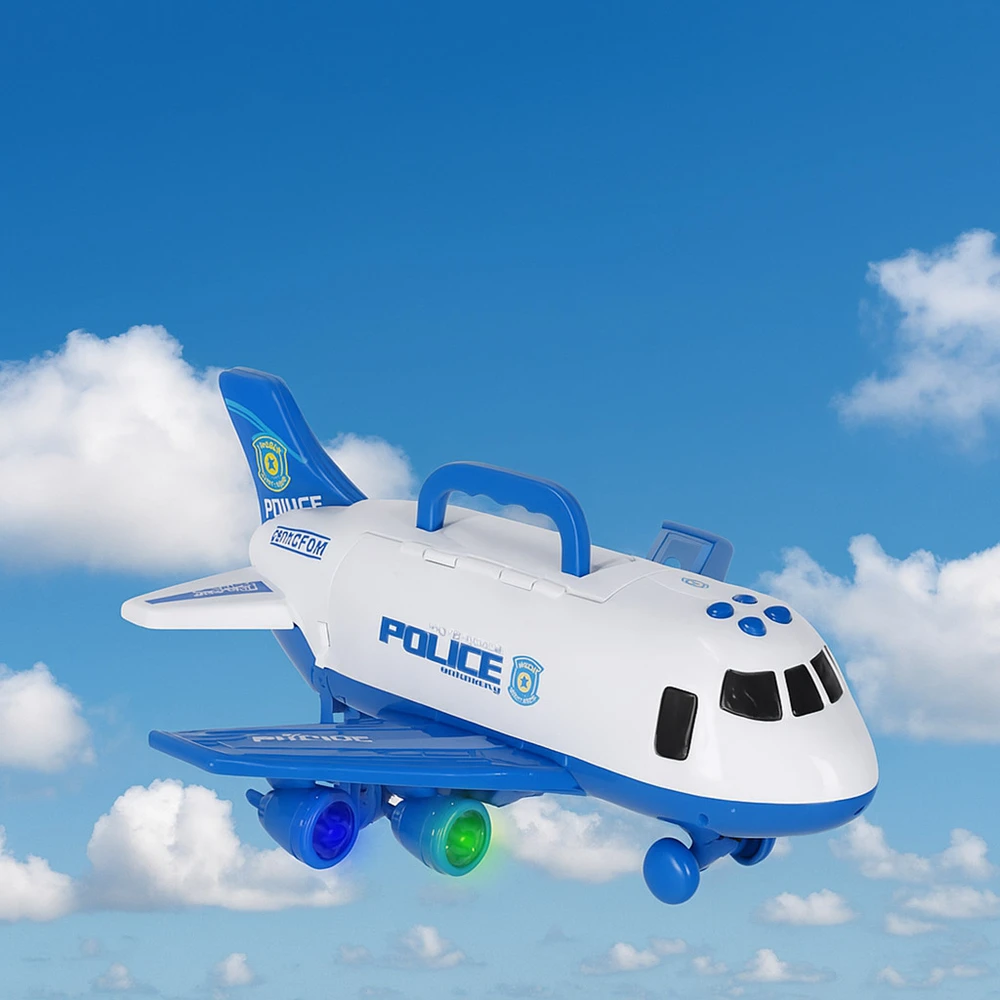 Ikonka Transporterio lėktuvas + 3 policijos automobiliai